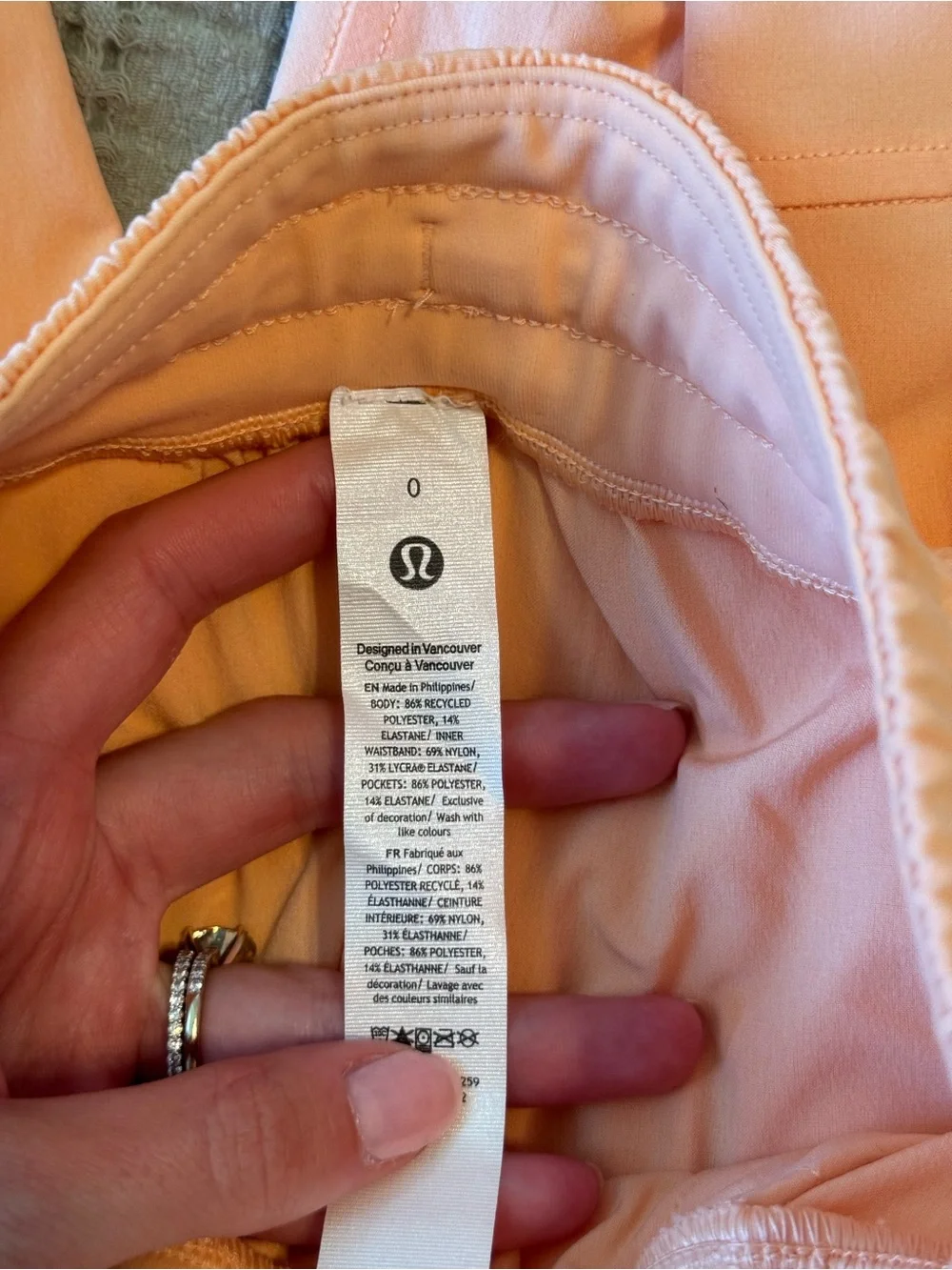lululemon athletica light peach